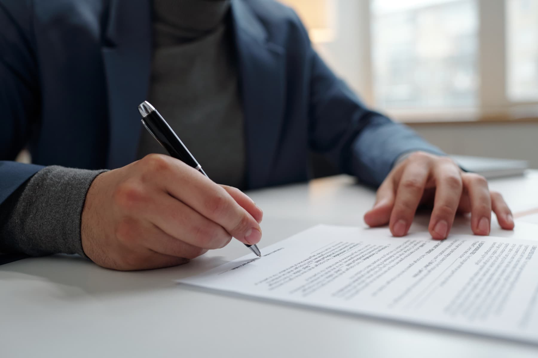 Signing a property acquisition agreement